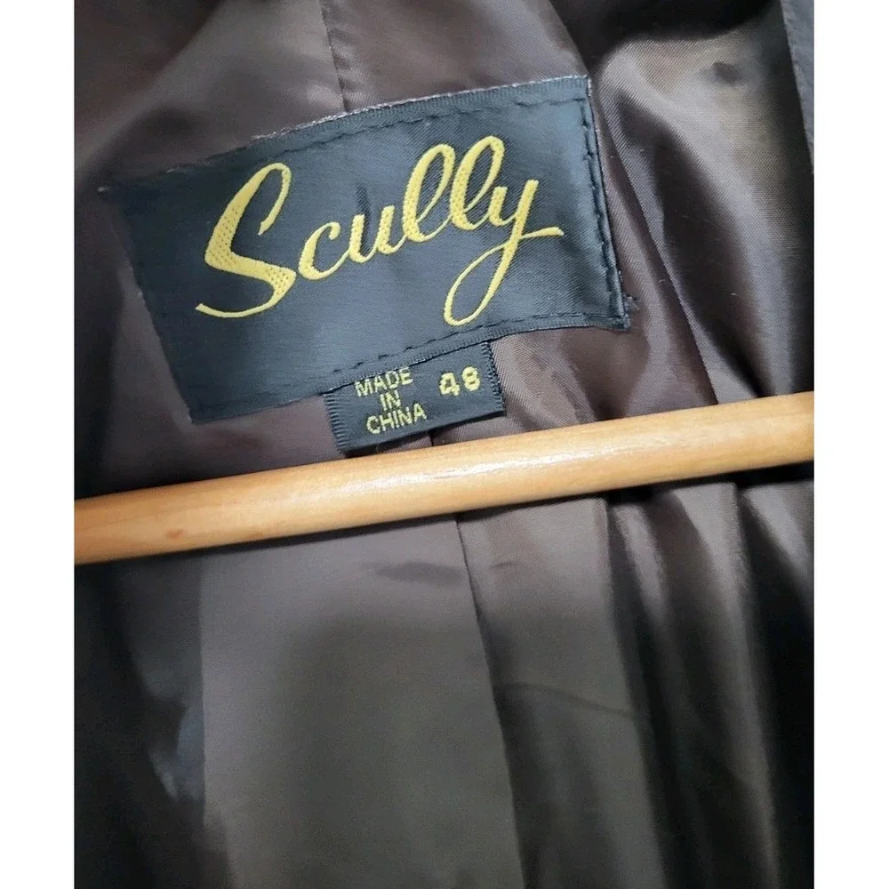Scully Brown Suede Leather 2 Button Western Blazer Jacket Pockets Sz 48